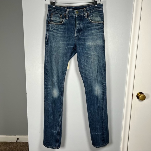 Left Field Straight Selvedge Button Fly Jeans - Picture 1 of 13